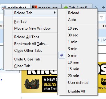 firefox auto reload