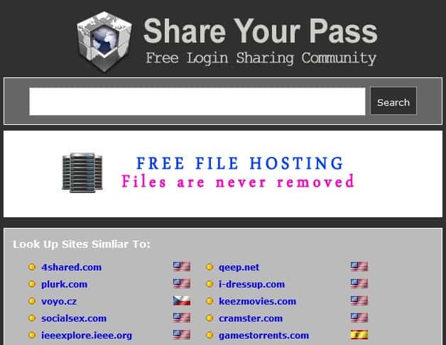 Share Me Pass is a public password database