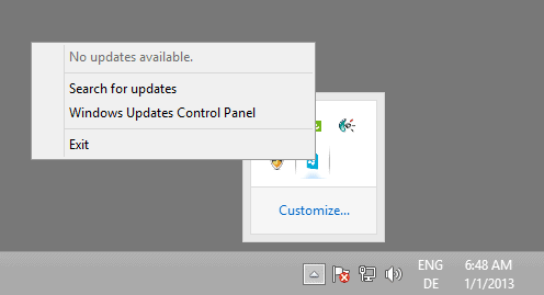 windows 8 desktop update notifications