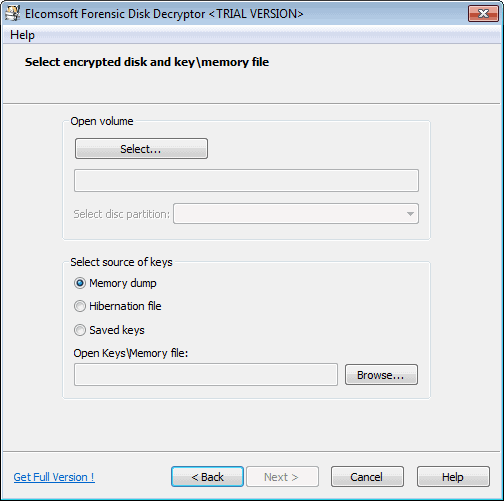 forensic disk decryptor screenshot