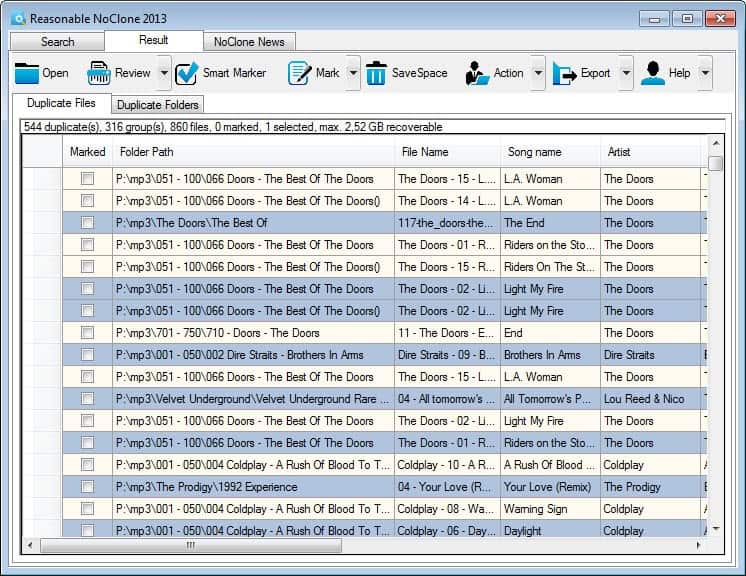 noclone duplicate files screenshot