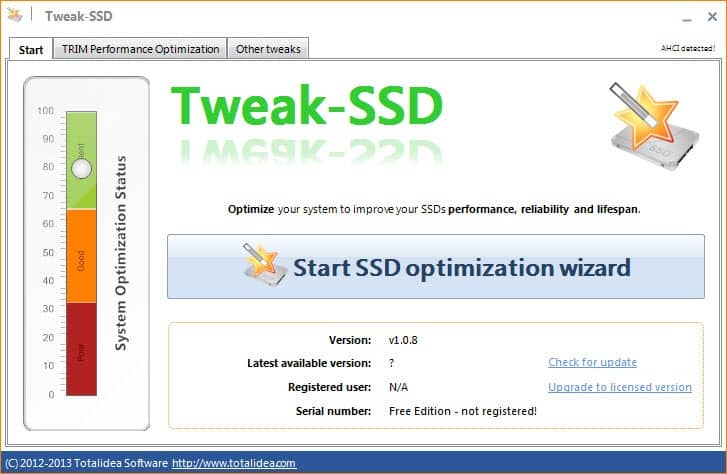 Tweak ssd free