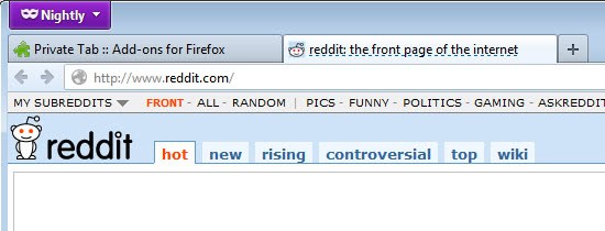 firefox per-tab private browsing