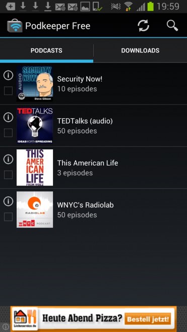 podkeeper android podcasts screenshot