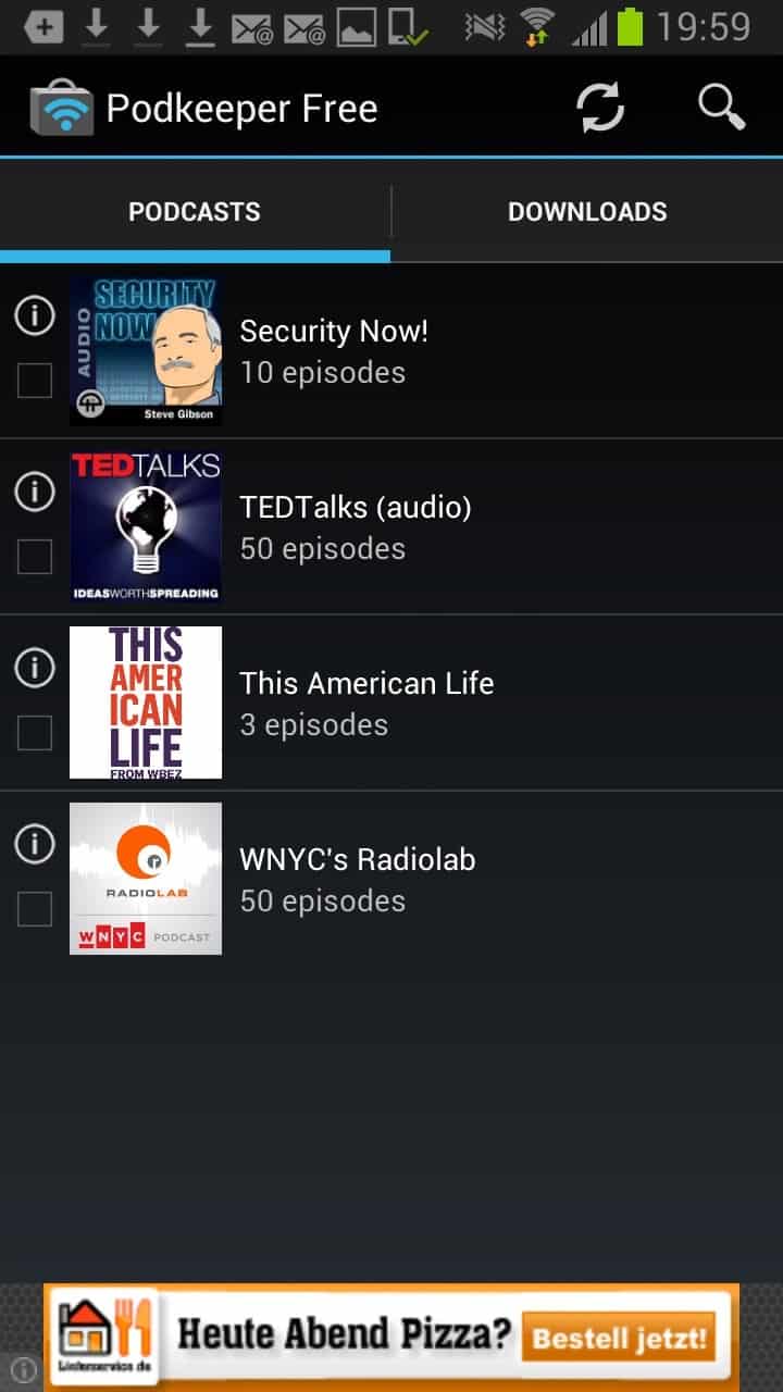 podkeeper android podcasts screenshot