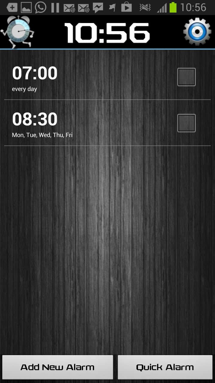 android alarm clock walk me up