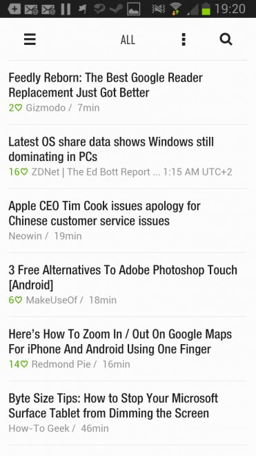 feedly mobile app