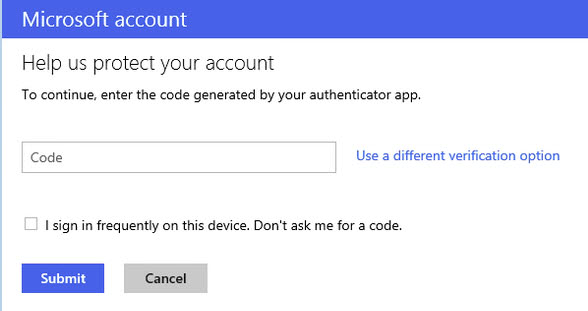 microsoft two-factor authentication