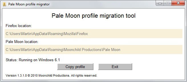 pale moon profile migration tool