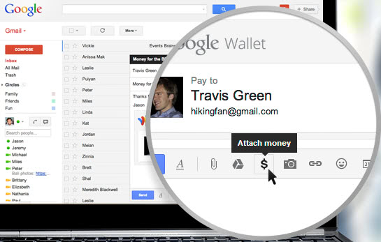 Gmail integrated Google Wallet lets you send money right away to scammers
