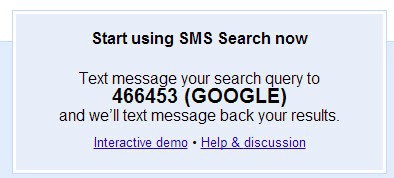 google sms search