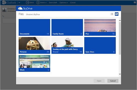skydrive outlook