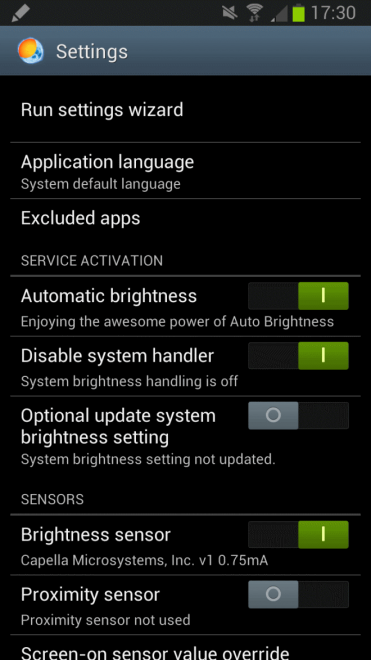 android brightness app