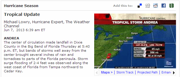 weather.com tropical storm center