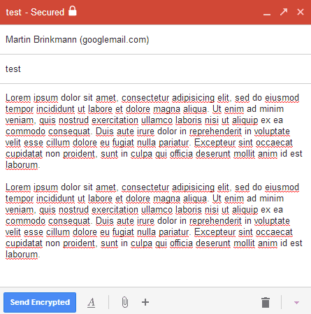 gmail secured encrypted email messages