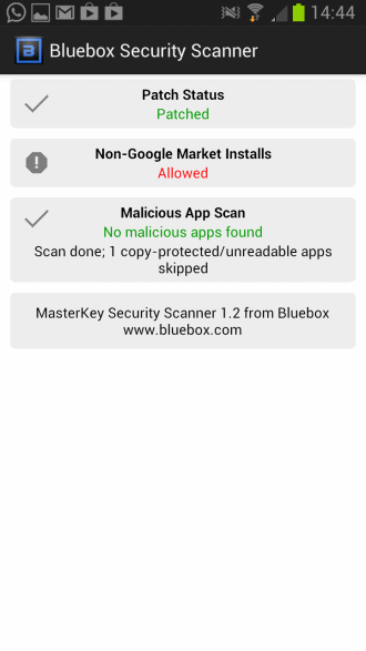 masterkey vulnerability scanner android