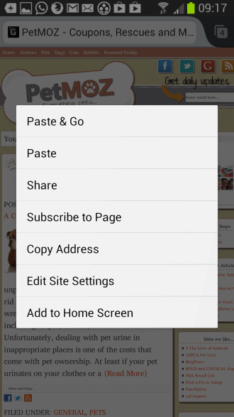 firefox mobile rss feed