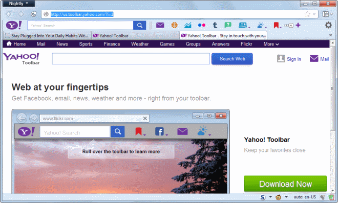 yahoo toolbar