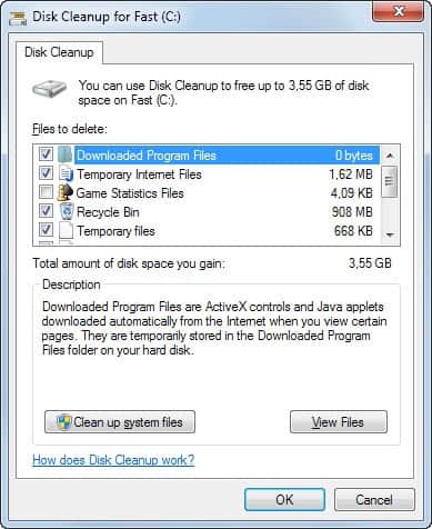 disk cleanup