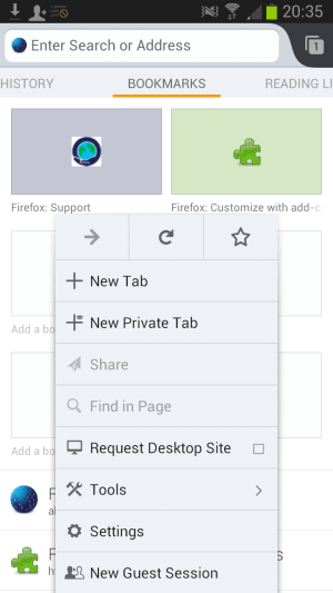 firefox mobile android guest browsing