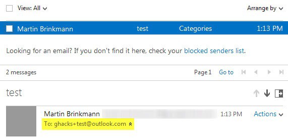 outlook.com email alias