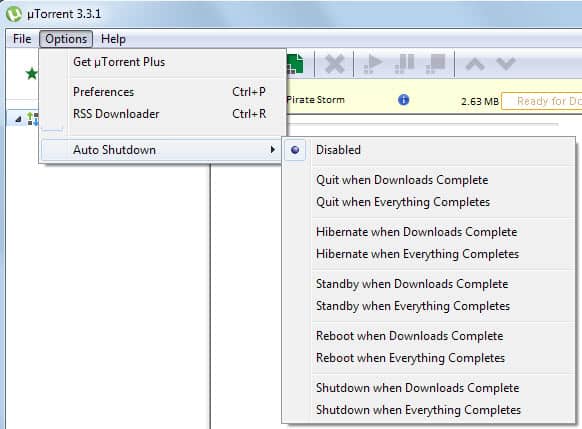 stop utorrent uploading after download complete sound