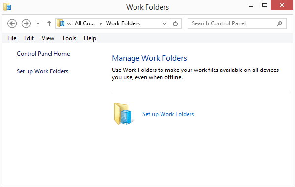 work folders windows 8.1