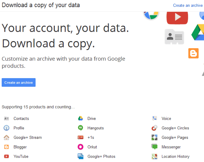 google takeout