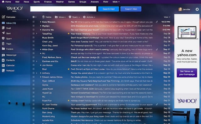 yahoo mail rich themes