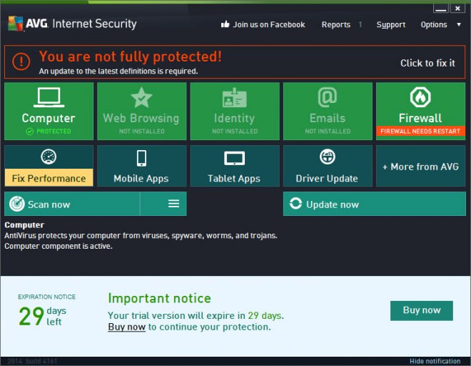 AVG Internet Security trial