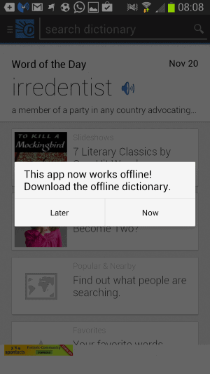 offline dictionary android