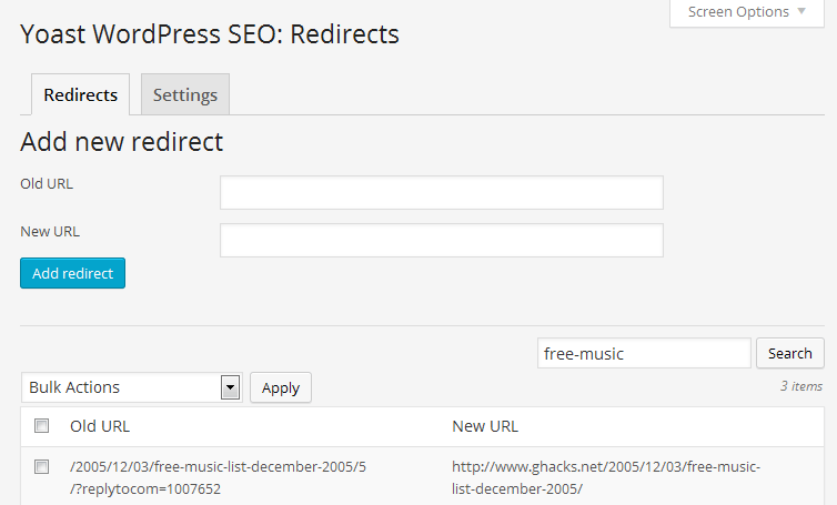 redirects yoast wordpress seo premium