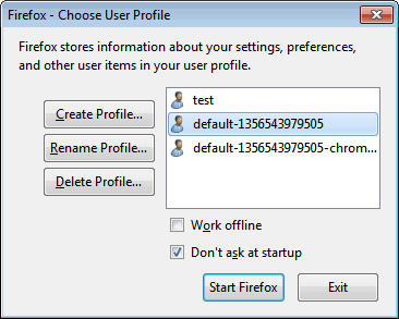 firefox profile manager
