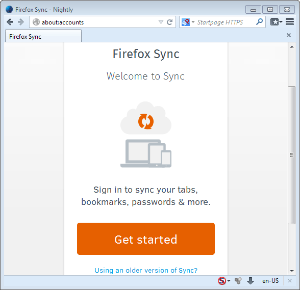 firefox sync