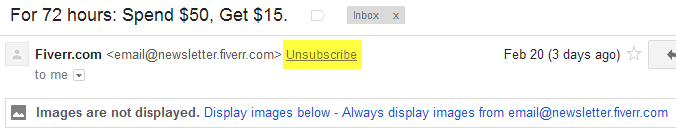gmail unsubscribe