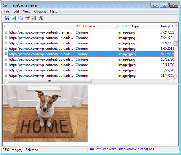 image cache viewer