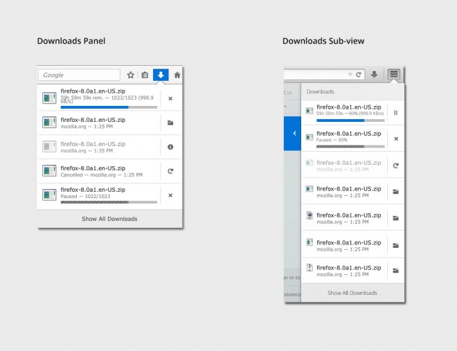 Download panel