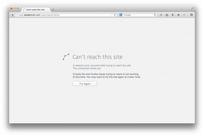 cant reach site