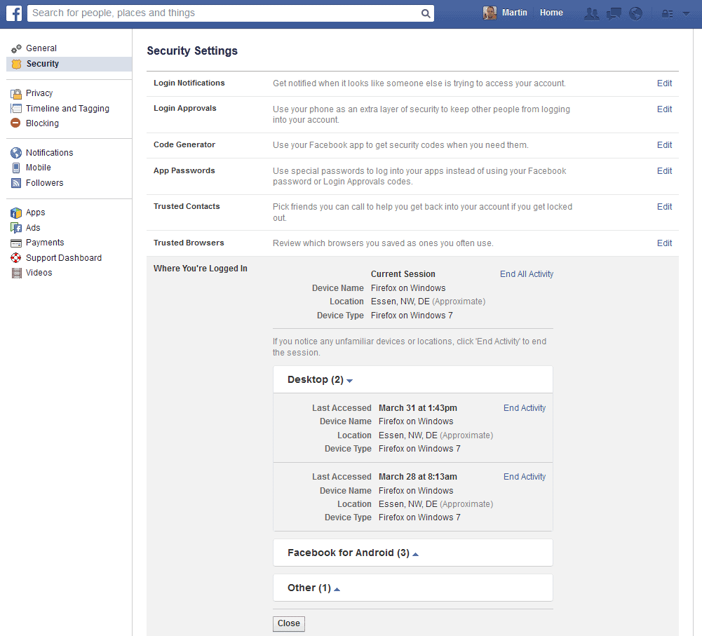 How to log out of Facebook and Google on other devices ...