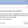 chrome unsupported extensions disabled