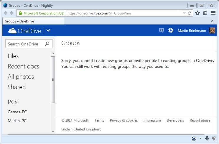 onedrive groups