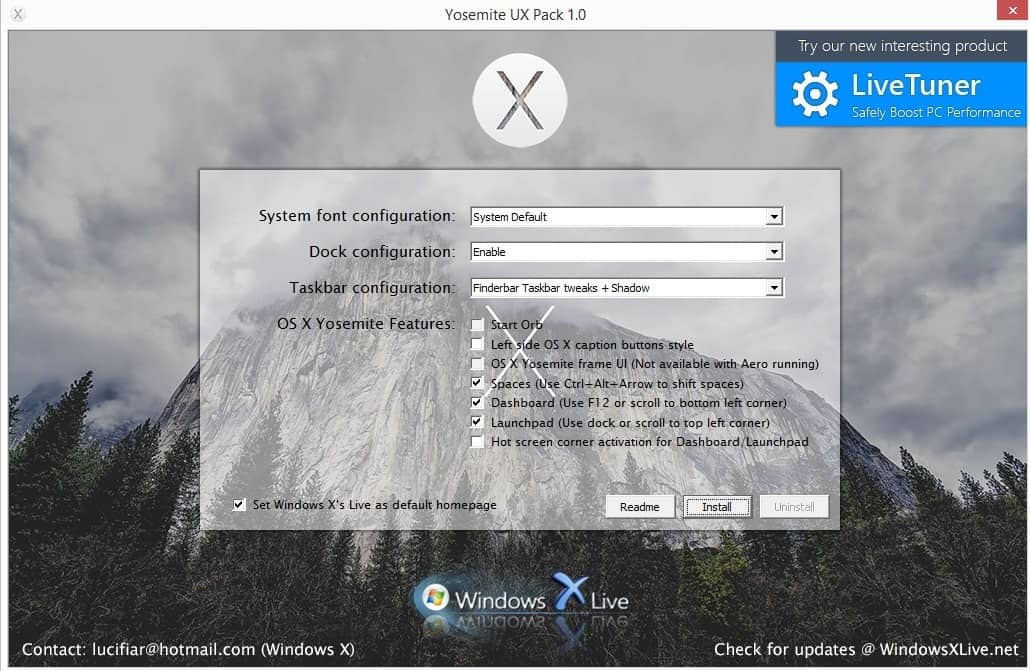 Mac OS Yosemite преобразование