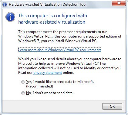 microsoft hardware assisted virtualization detection tool