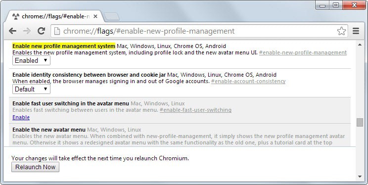 change default account google chrome