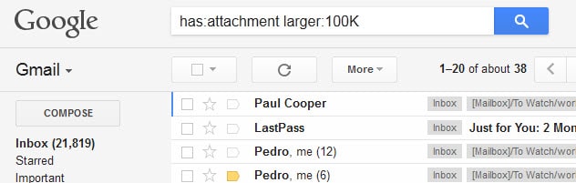 large emails gmail