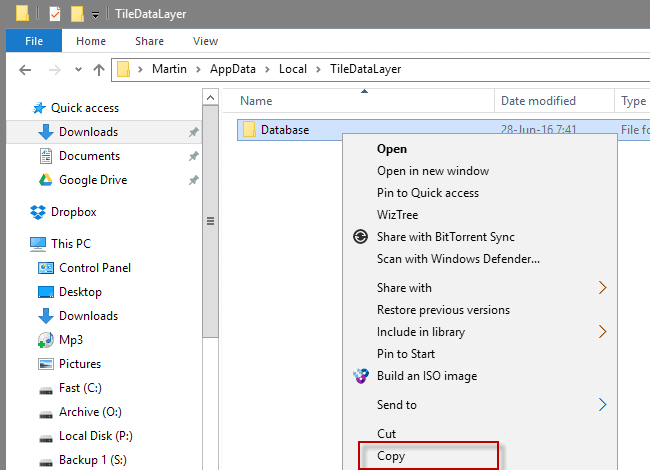 Jolly bite Insulator How to backup or reset the start menu in Windows 10 - gHacks Tech News