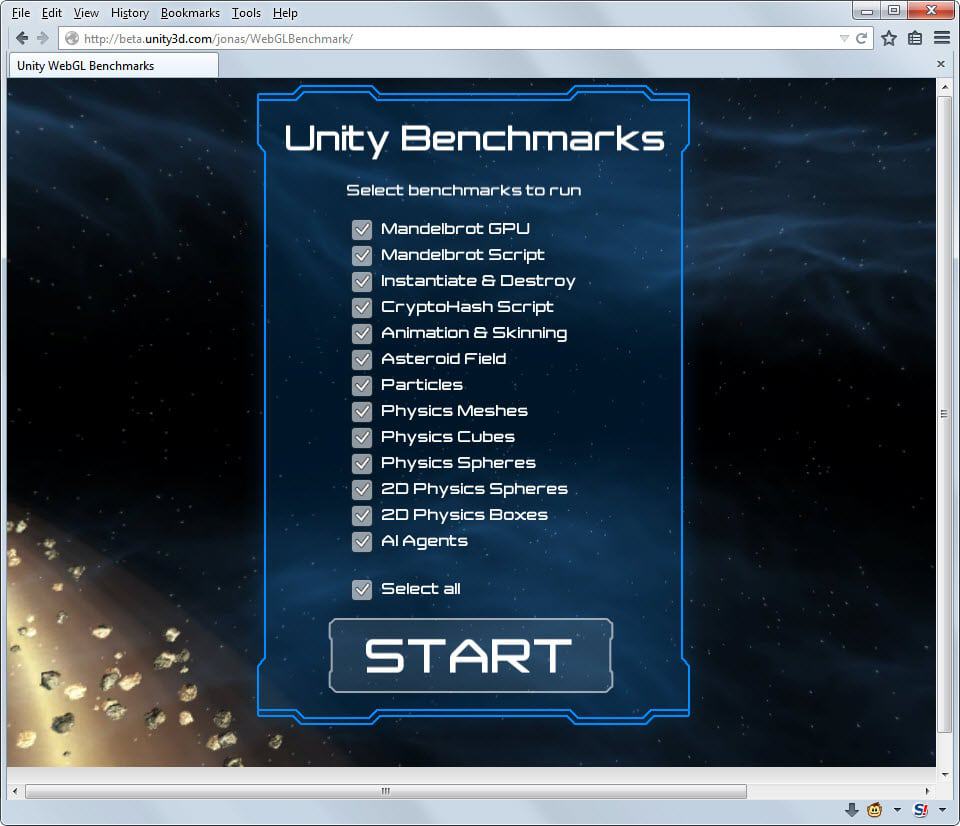 unity benchmarks