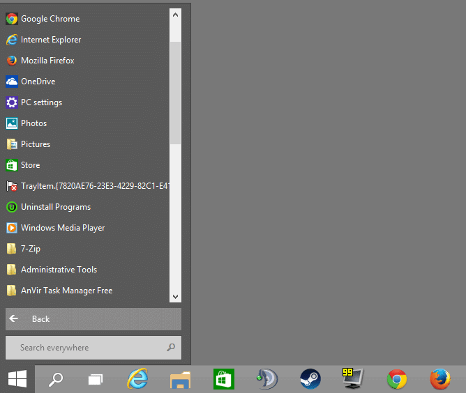 windows 10 start menu cleanup