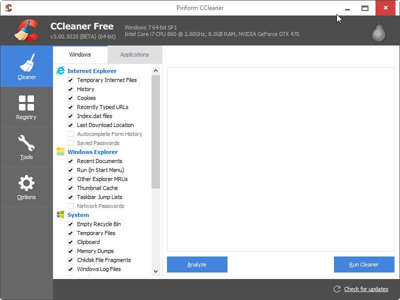 First look CCleaner 5.0's new interface - gHacks Tech News