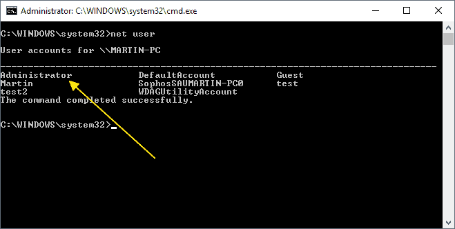 change local password windows 10 cmd